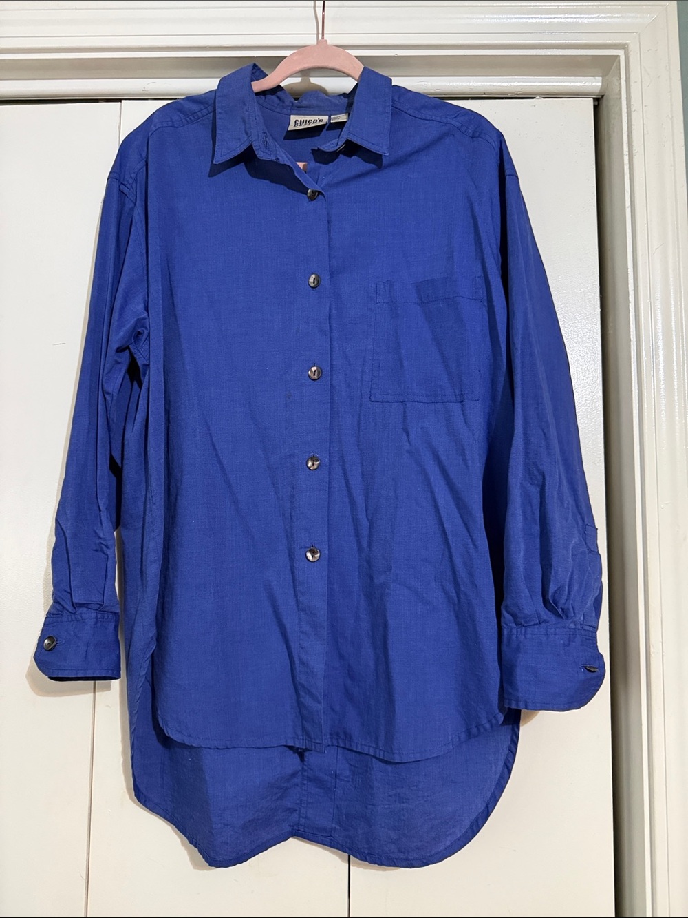 Chico's Royal Blue Button-Down Women's Shirt